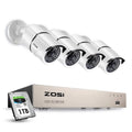 8-Channel 1080p 1TB DVR Security Camera System with 4 Wired Bullet Cameras J96789