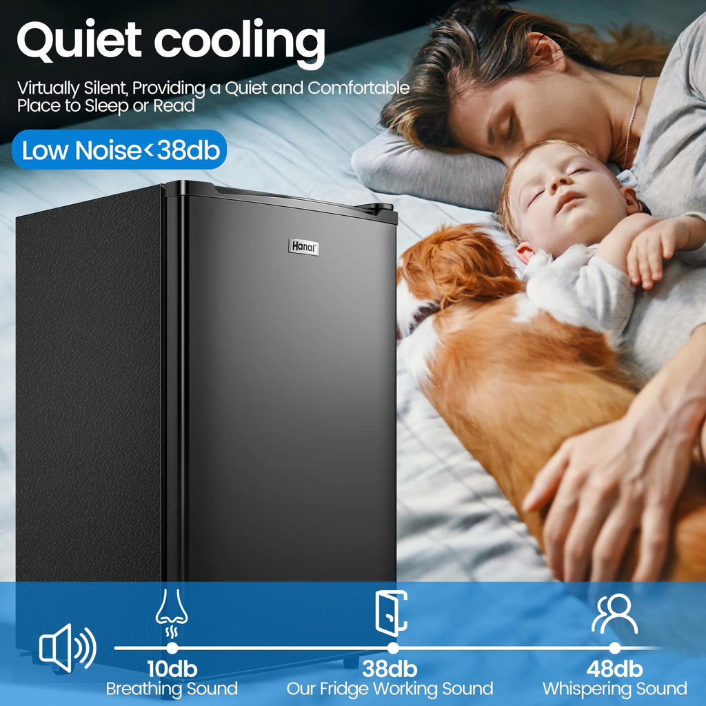 3.2 Cu ft Black One Door Mini Fridge L979