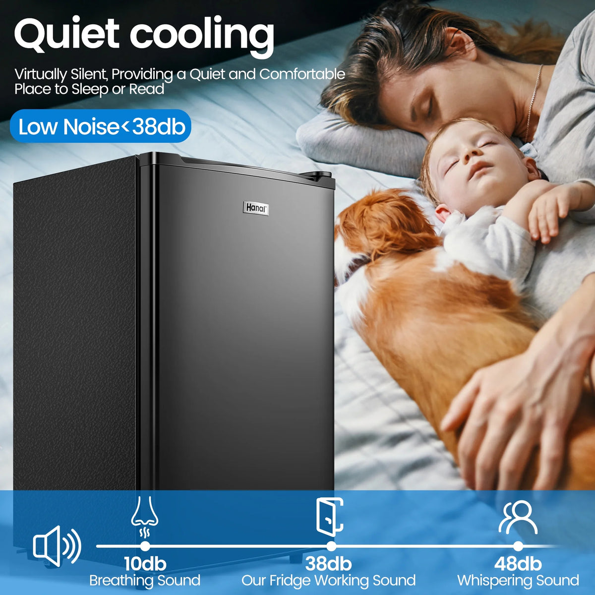 3.2 Cu ft Black One Door Mini Fridge L979