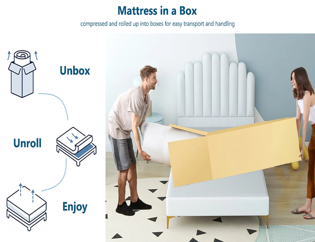 6 Memory Foam Mattress with Graphene Fabric Cover T2235