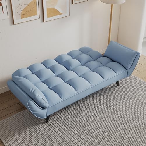 Black Velvet Convertible Sleeper Futon Sofa Bed B36708