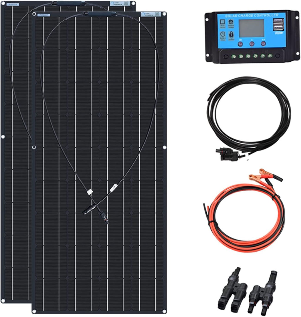 200W Flexible Monocrystalline Solar Panel Kit with 20A Charge Controller S297010