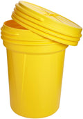30 Gallon Yellow Polyethylene Drum with Screw-On Lid Q5756