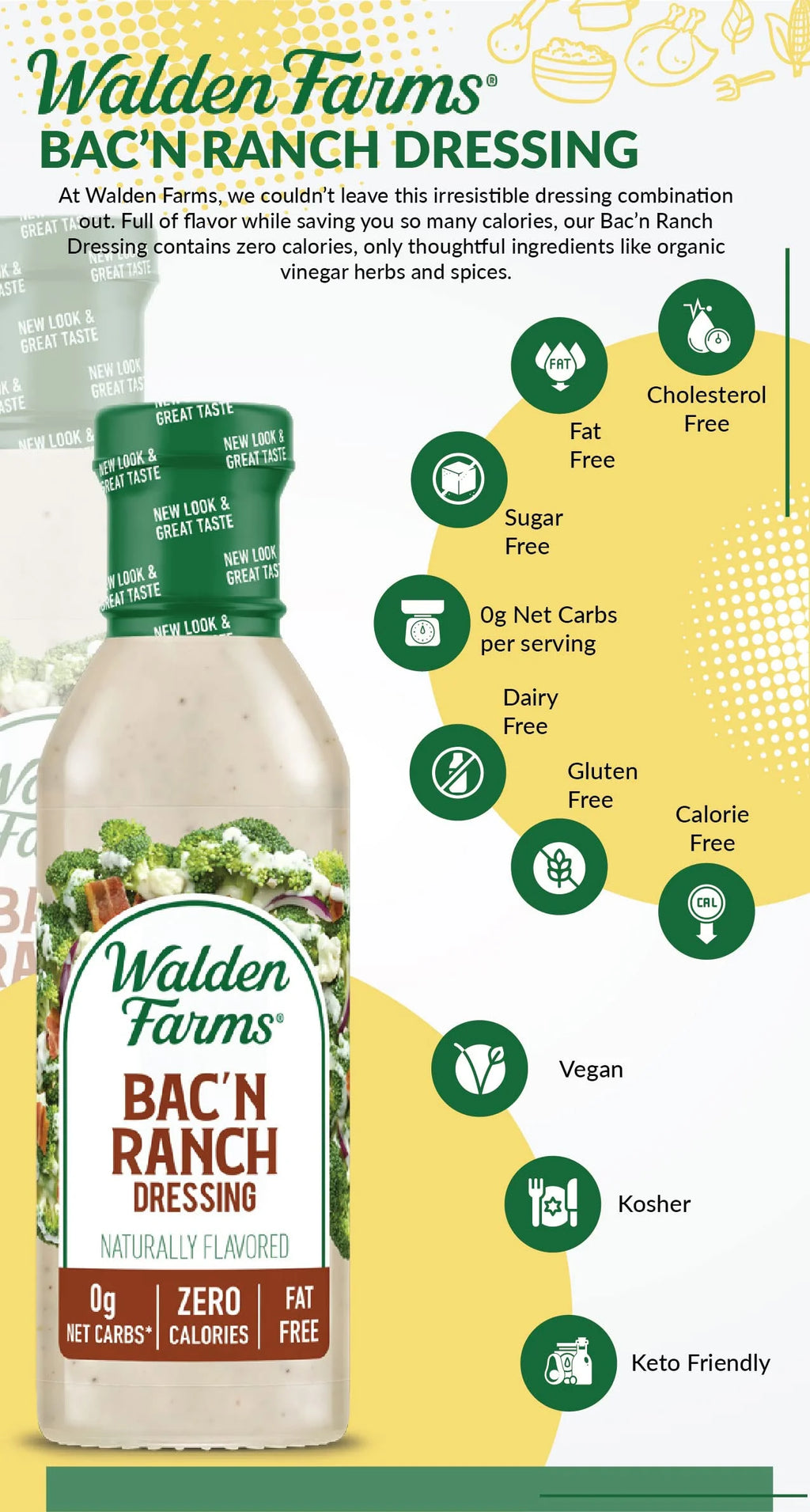 Bacon Ranch Dressing 12 oz Bottle 6 Pack S29722