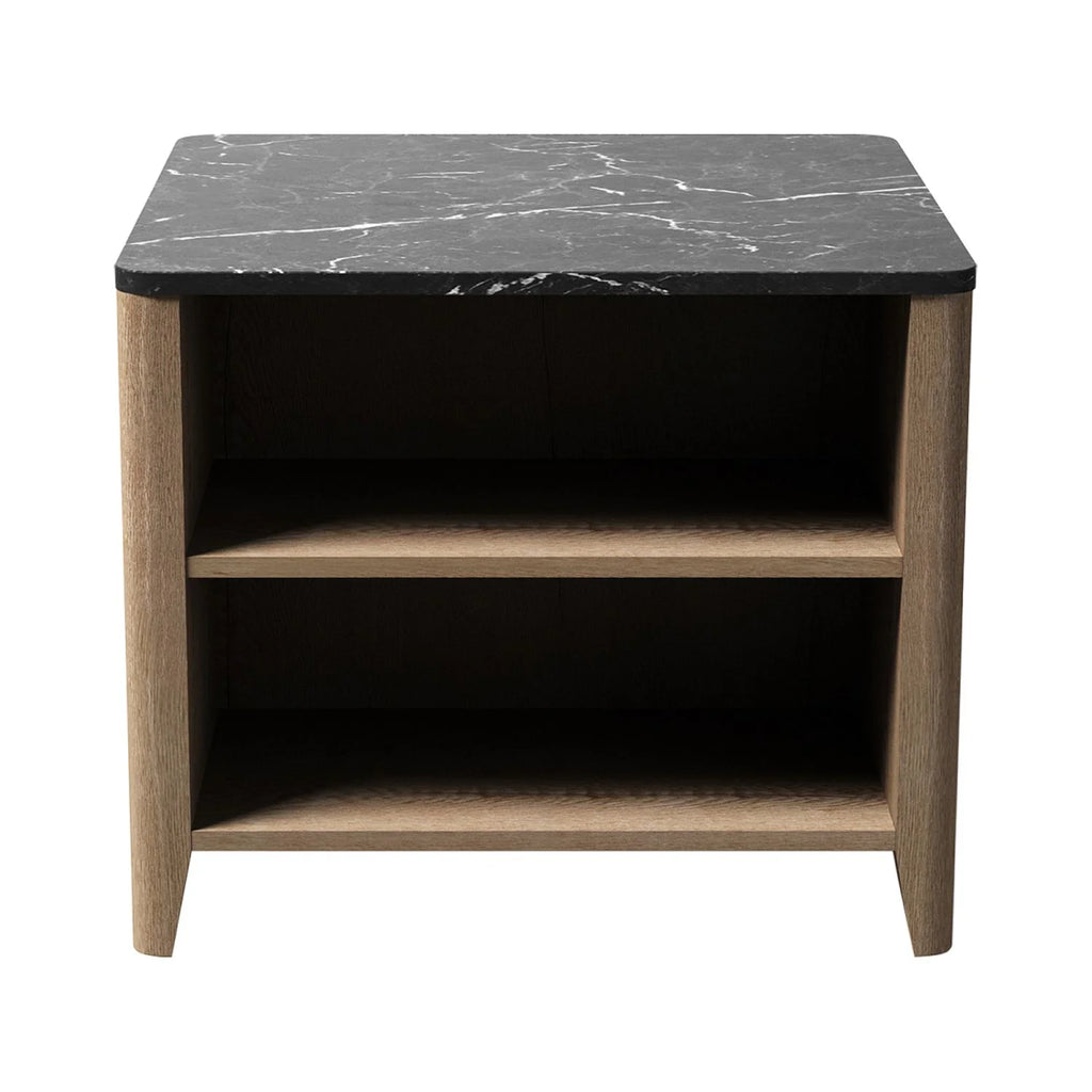 Tobacco Wood Grain Coffee Table with 2 Open Shelf A365