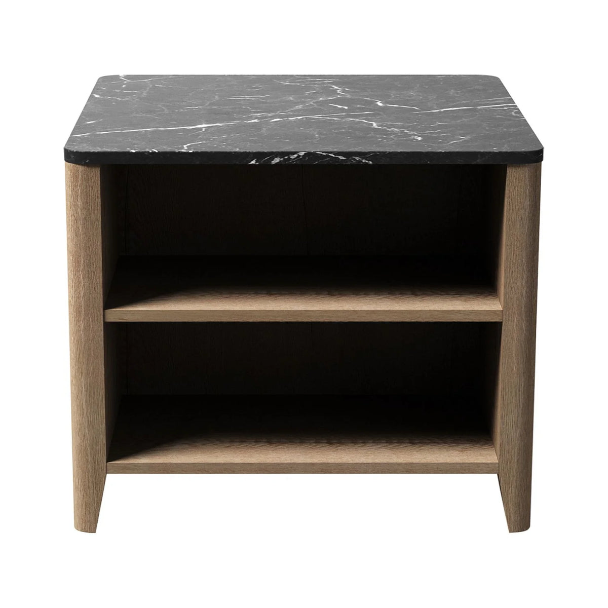 Tobacco Wood Grain Coffee Table with 2 Open Shelf A365