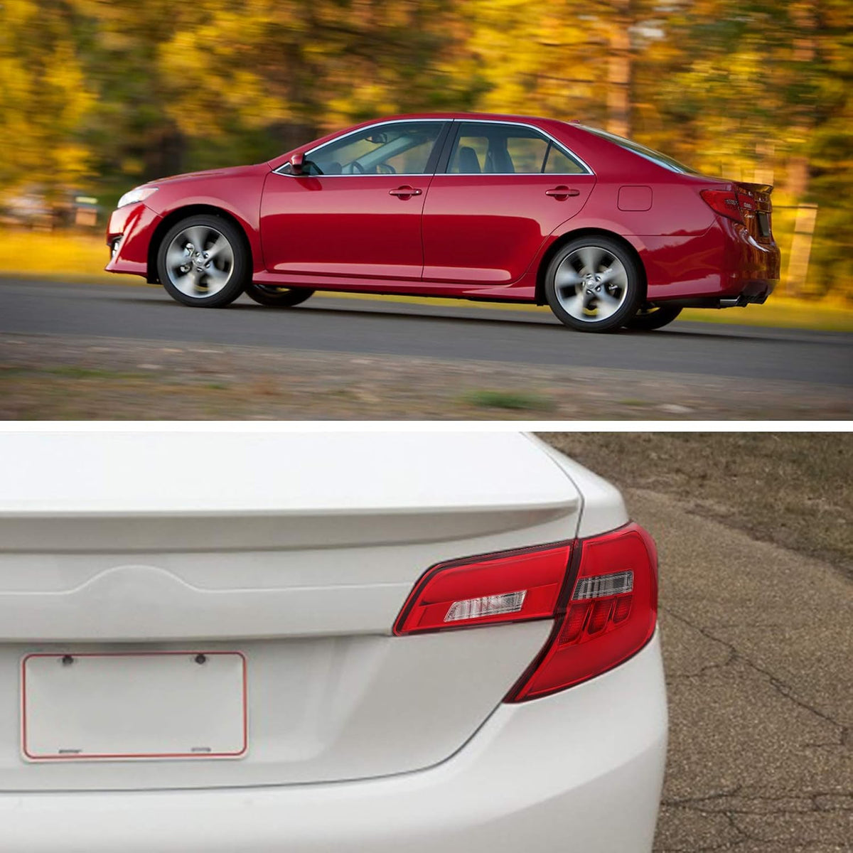 Tail Light Assembly for Toyota Camry Black Housing Red Lens E95888
