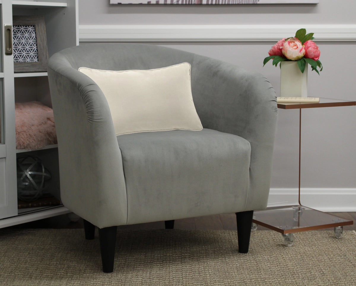 Dove Gray Microfiber Accent Chair J149