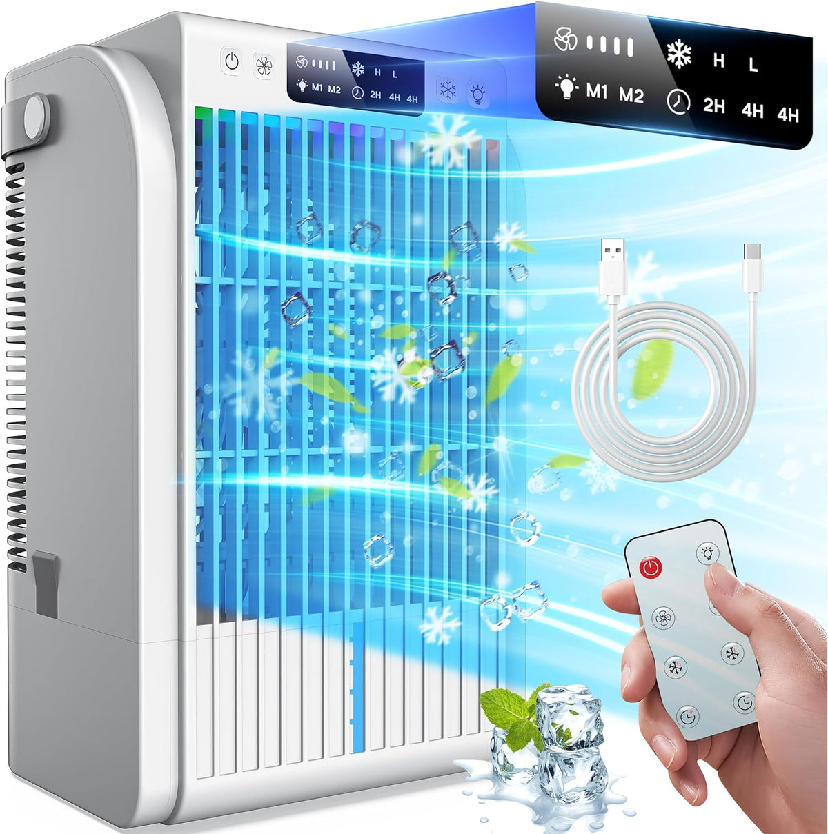 Portable Air Conditioners Fan 1500ML 4-IN-1 Evaporative Air Cooler N124727