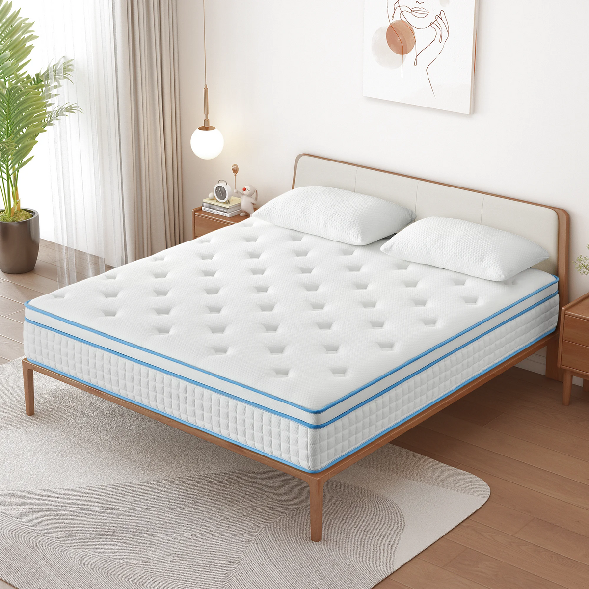 Queen 14 Inch Hybrid Gel Memory Foam Pocket Innerspring Mattress E999323