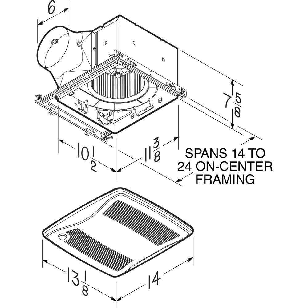 Motion Sensing 110 CFM Fan F1096