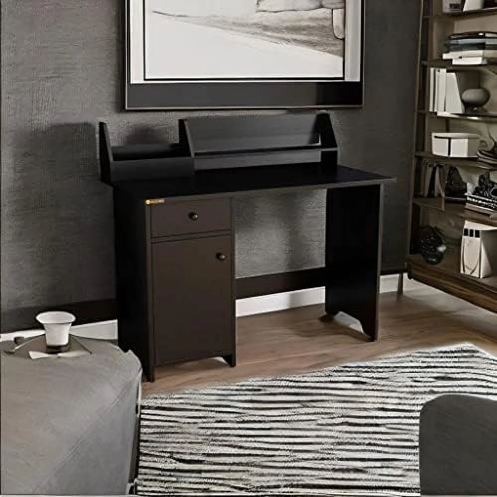 Computer Desk with Hutch and Drawers Wood Office Desk with Shelf Y804861