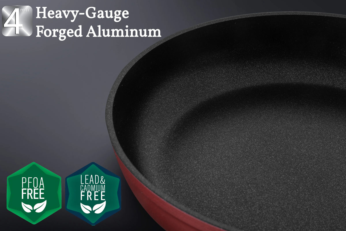 11 Inch Titanium Nonstick Wok with Glass Lid C175696