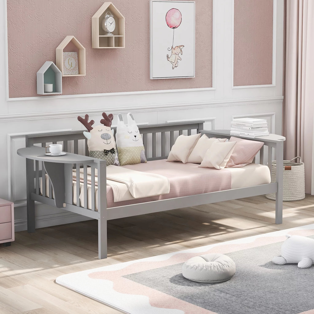 Solid Wood Daybed with Rails Y2717