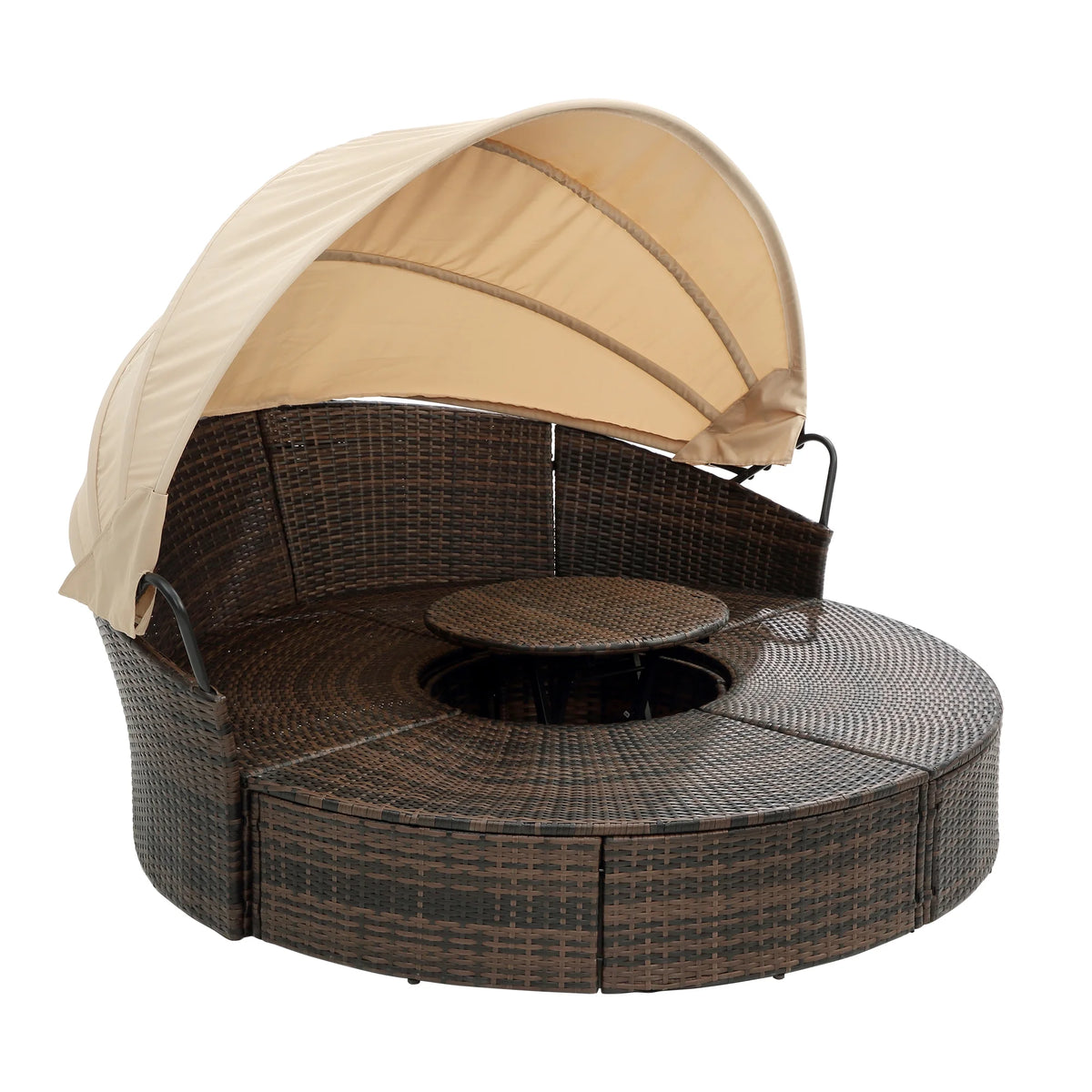 Outdoor Patio Daybed with Retractable Canopy A5538