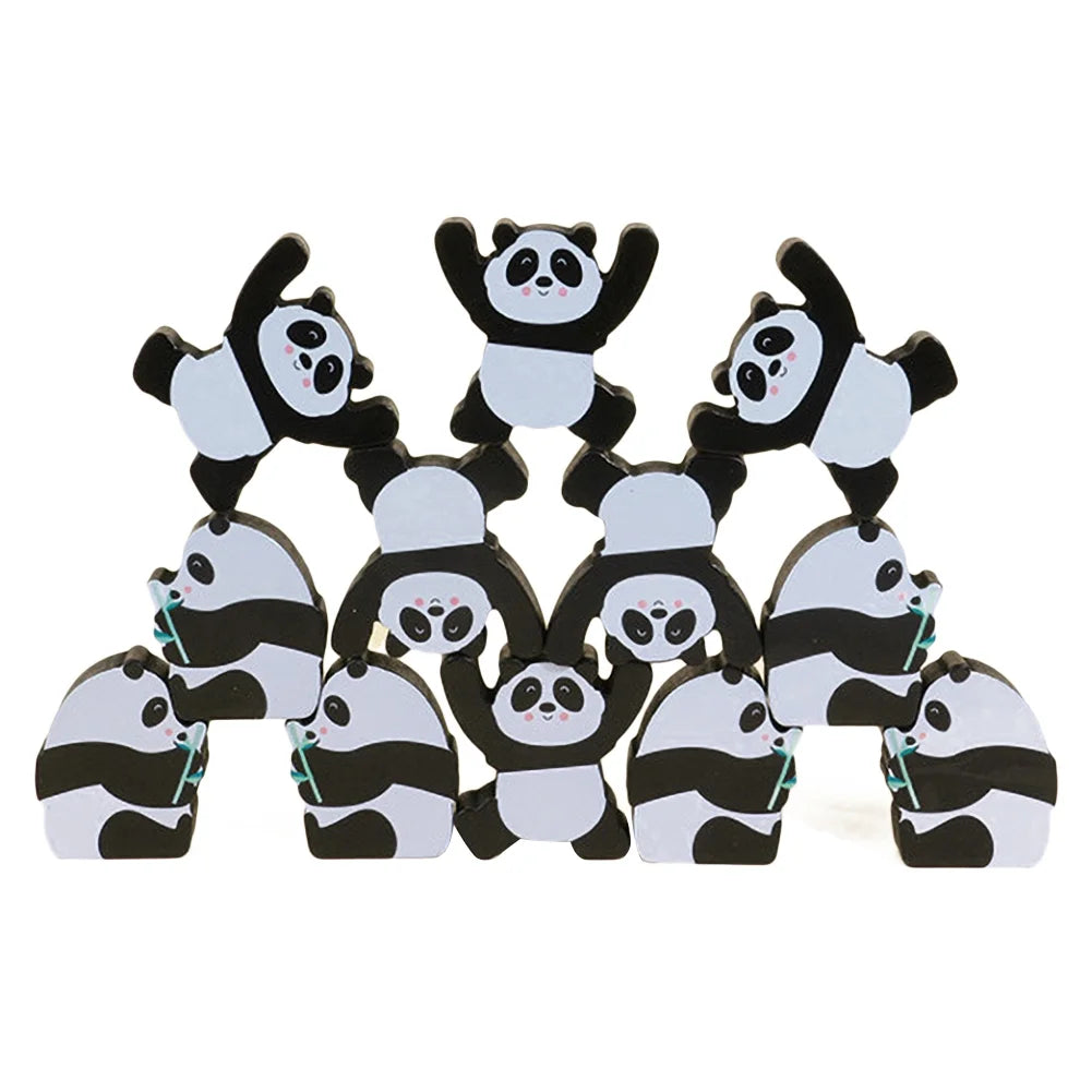 12Pcs Wooden Building Blocks Stacking Toy U65890