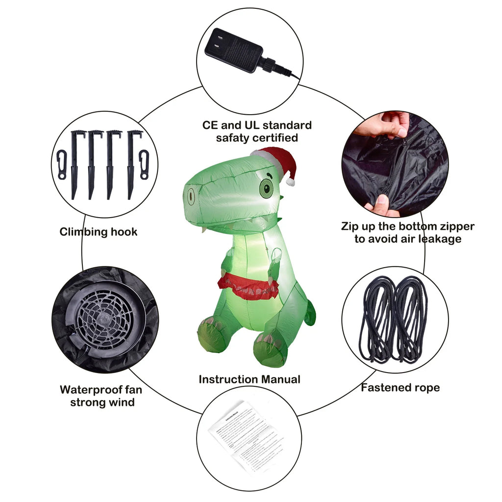 Outdoor Dinosaur Christmas Yard Inflatable G232
