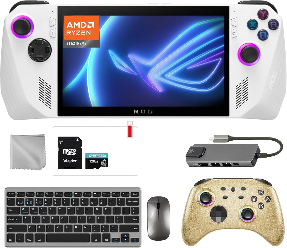 512GB Gaming Handheld 7-inch Touchscreen 120Hz FHD 1080p AMD Ryzen Z1 Extreme Processor Bundle P6822