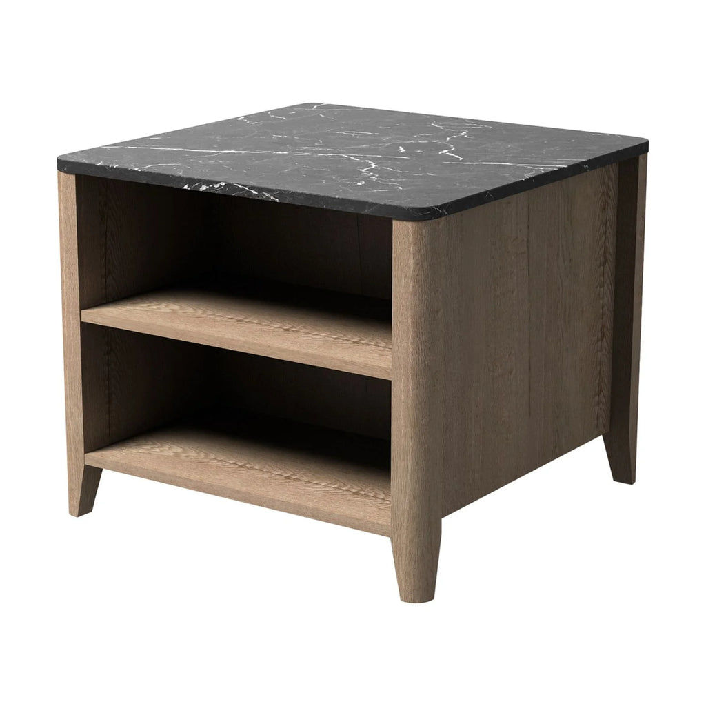 Tobacco Wood Grain Coffee Table with 2 Open Shelf A365
