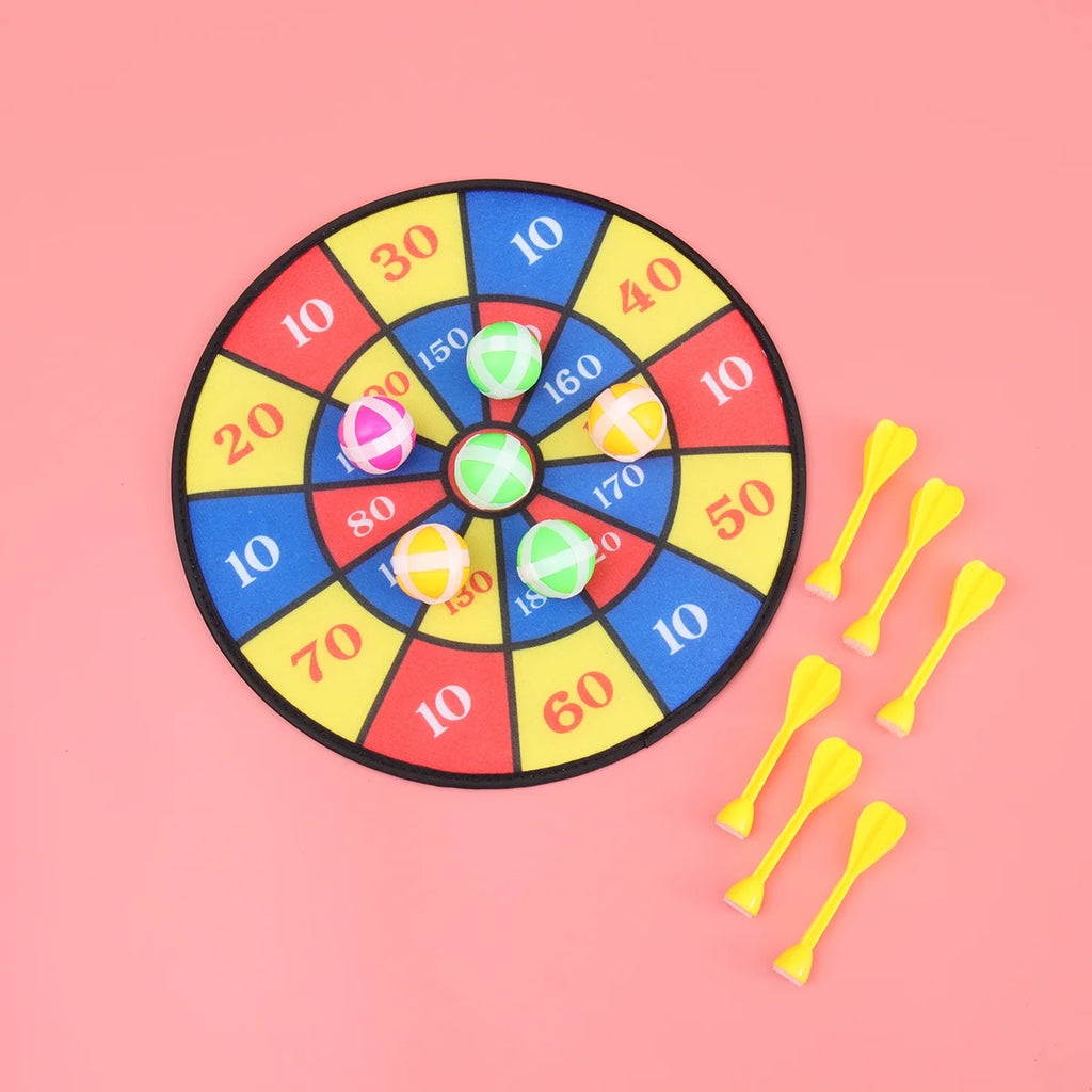Flocking Dart Board with 4pcs Darts Dartboard Set E46648