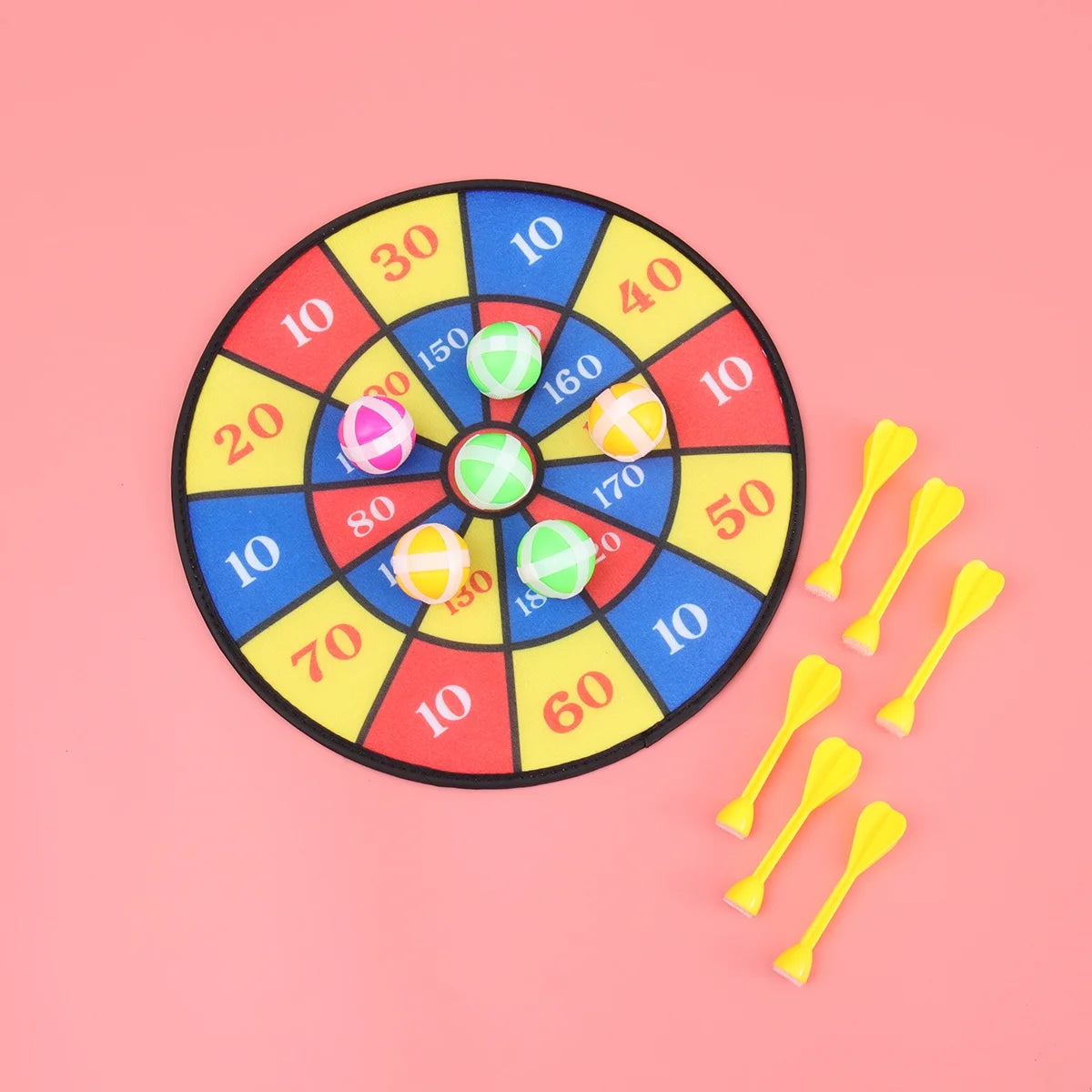 Flocking Dart Board with 4pcs Darts Dartboard Set E46648