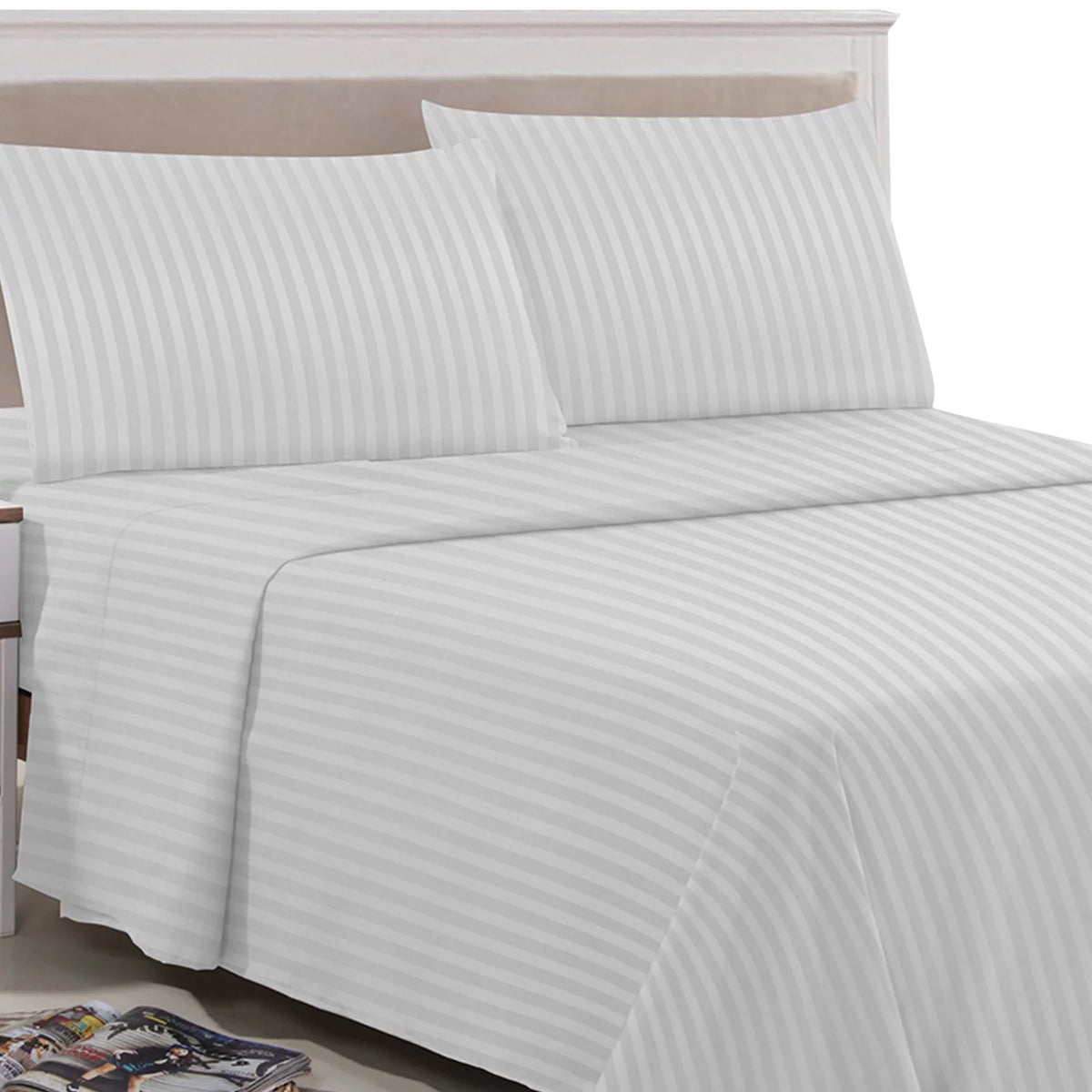Grey King 4 Piece Microfiber Deep Pocket Bed Sheet Set Y997695