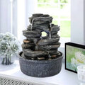 9.8 inch 5-Tier Indoor Tabletop Water Fountain with LED Q406272