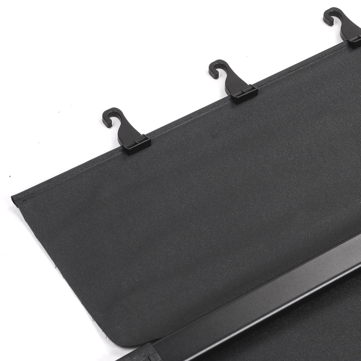 Black PVC & Aluminum Rod Retractable Cargo Cover N7136