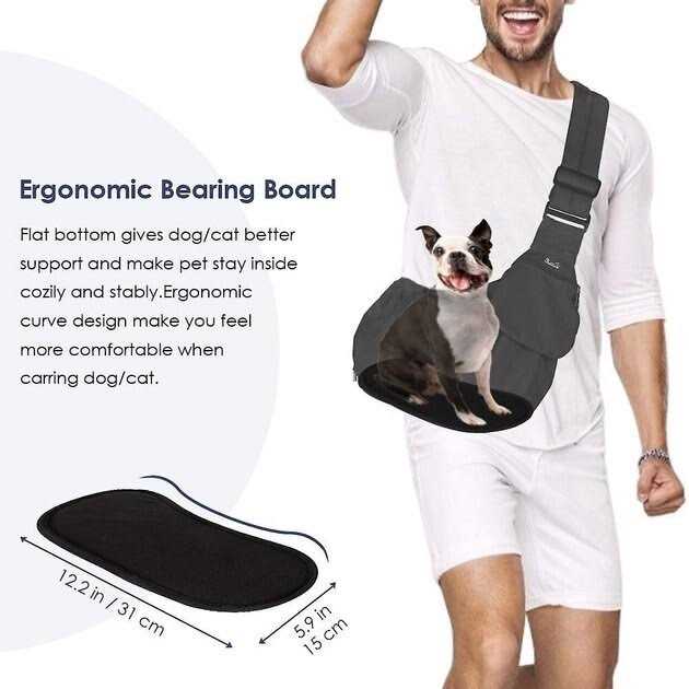 Adjustable Hard Bottom Support Cat Dog Sling K839