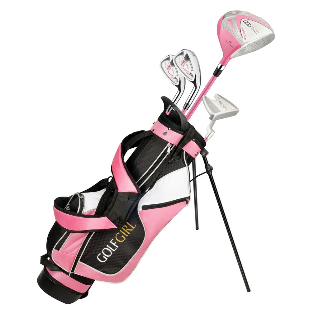 Junior Girls Golf Set with Pink Clubs and Bag F942988