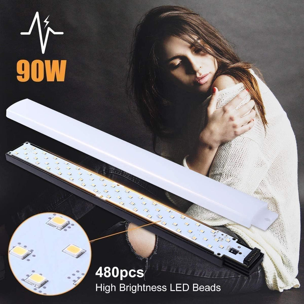 90W Dimmable LED Video Light Kit with Detachable Light Bars B679071