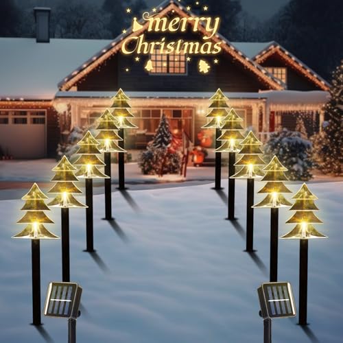 10 Pack Solar Christmas Candy Cane Lights A792