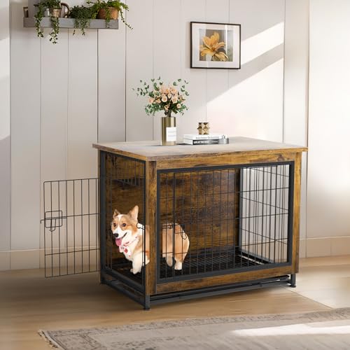 Grey Wooden Dog Kennel Table N22217