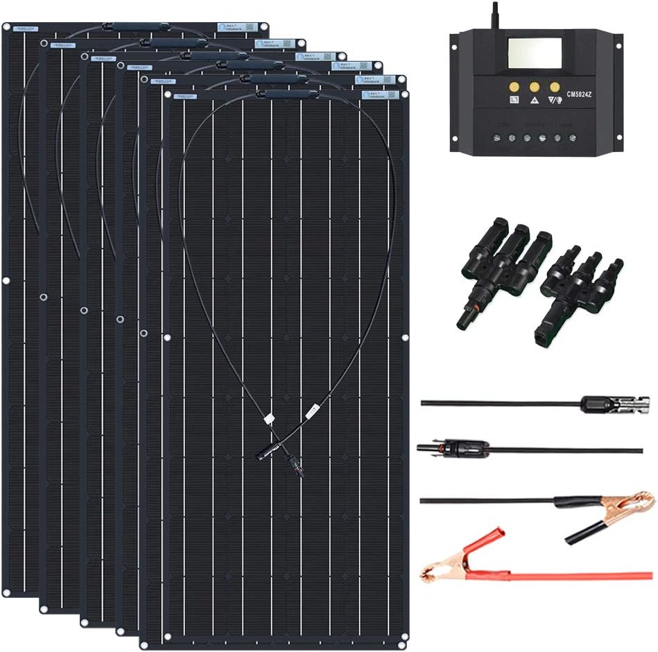 200W Flexible Monocrystalline Solar Panel Kit with 20A Charge Controller S297010