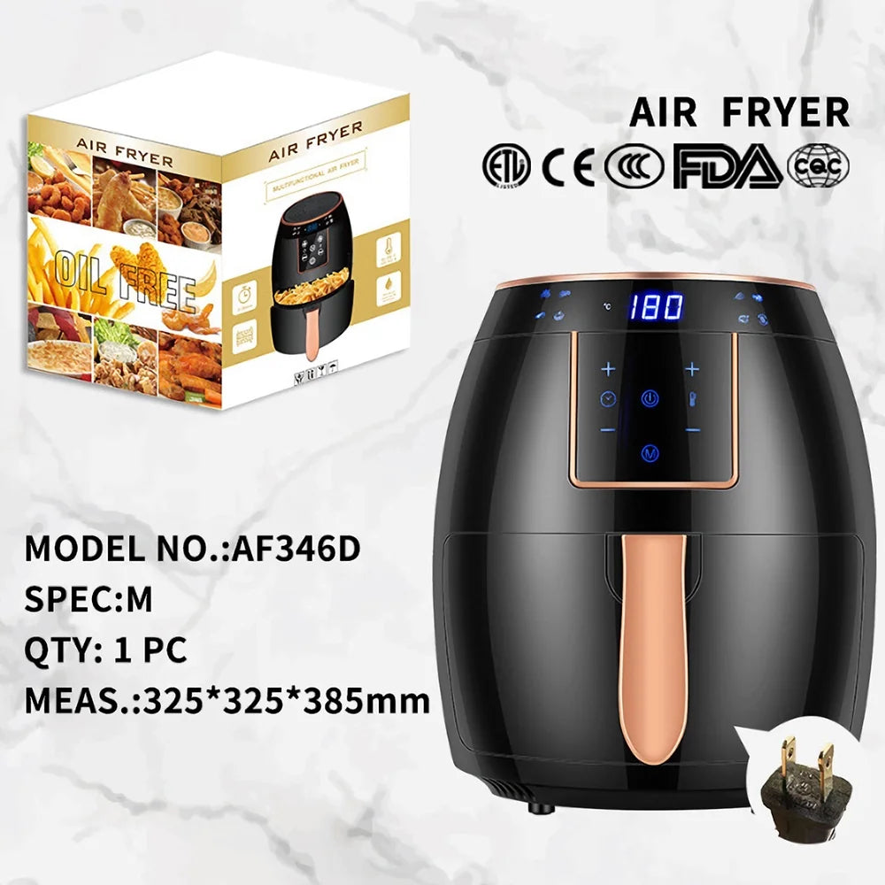 5.5L LCD Electric Air Fryer with Bakeware S226734