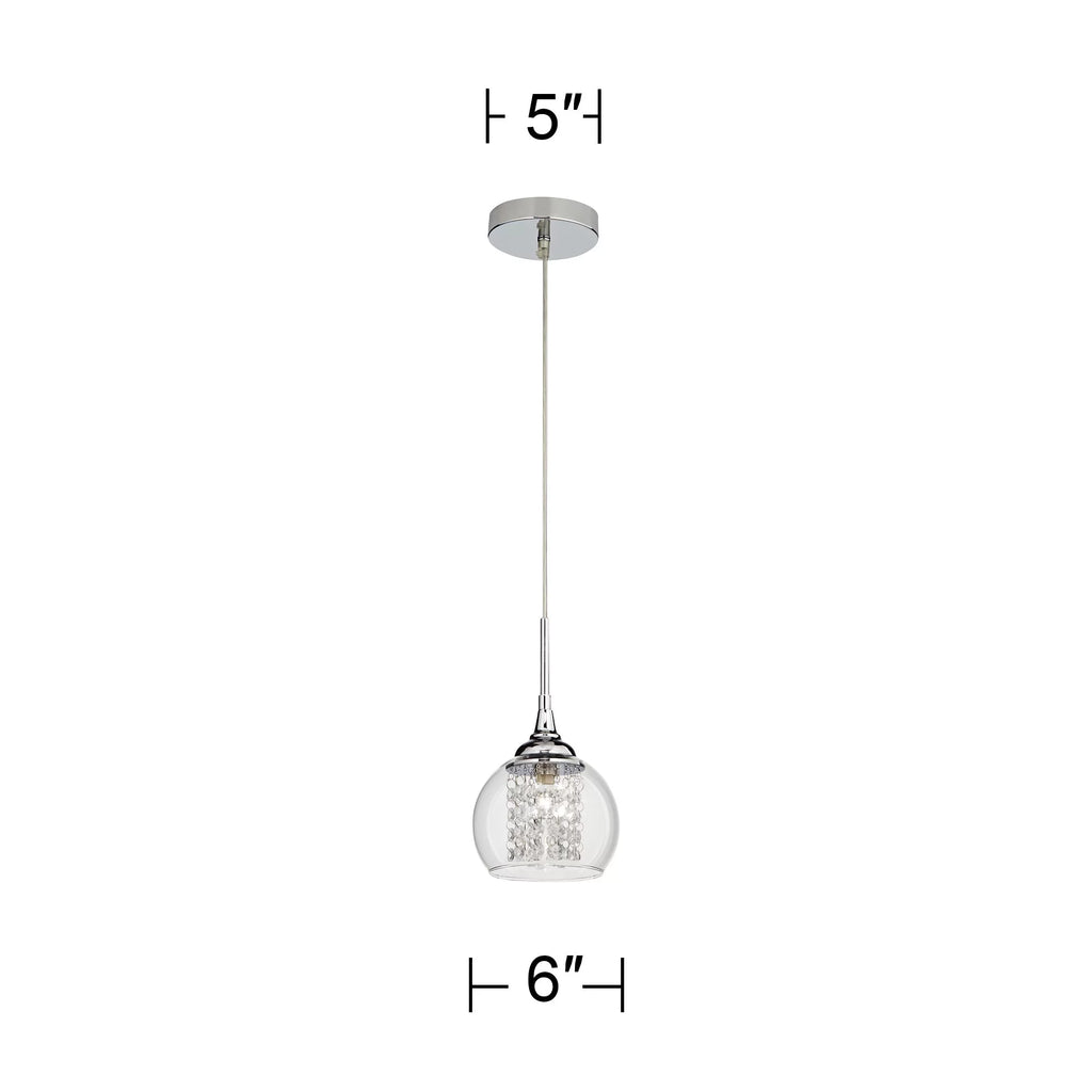 Chrome Mini Pendant with Clear Glass Shade N378520