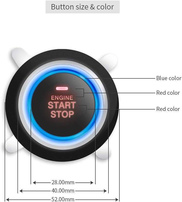 Car Alarm Remote Starter Keyless Entry Push Start DC12V L563