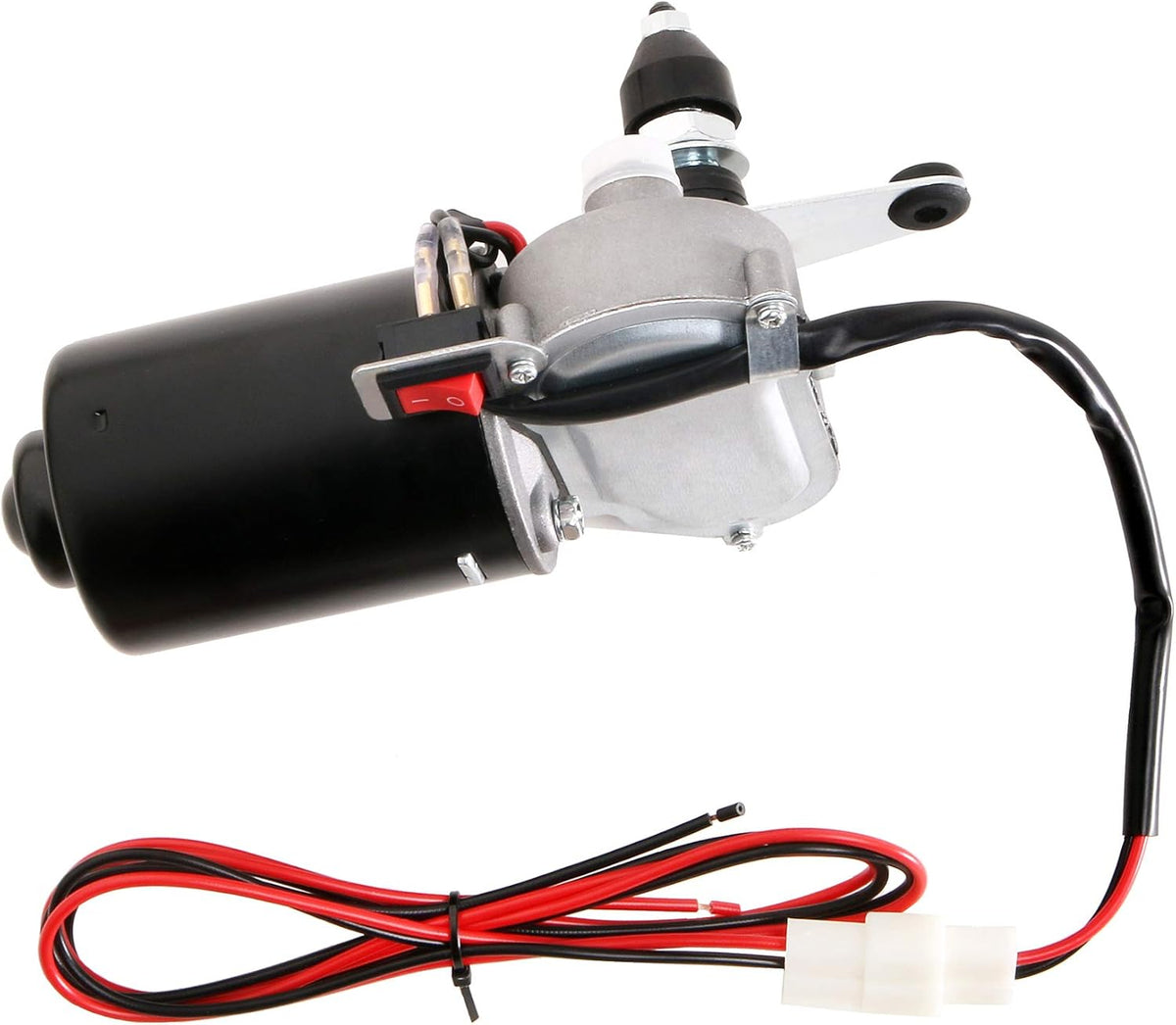 12V Universal Electric Windshield Wiper Motor Kit for UTV ATV Hard Coated Or Glass Windshields, 110° Sweep, 13.7" Arm, 17.7" Blade Pack of 2 C5890