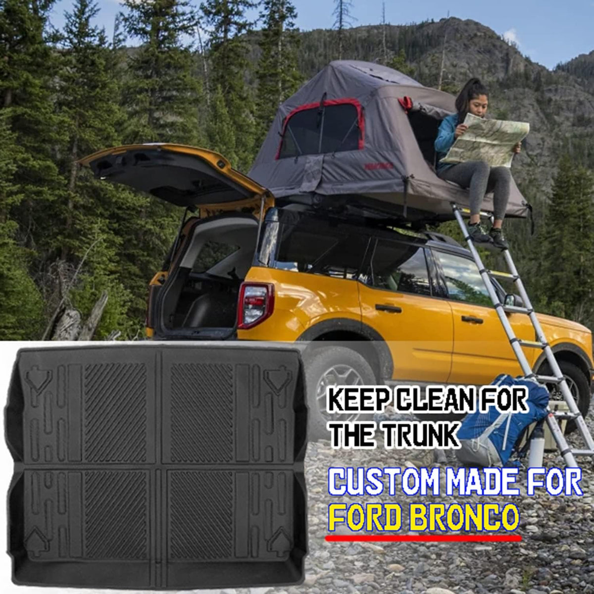 TPE All-Weather Cargo Liner Trunk Mat Pack of 2 F3027