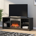 Black Oak Fireplace TV Stand S227603