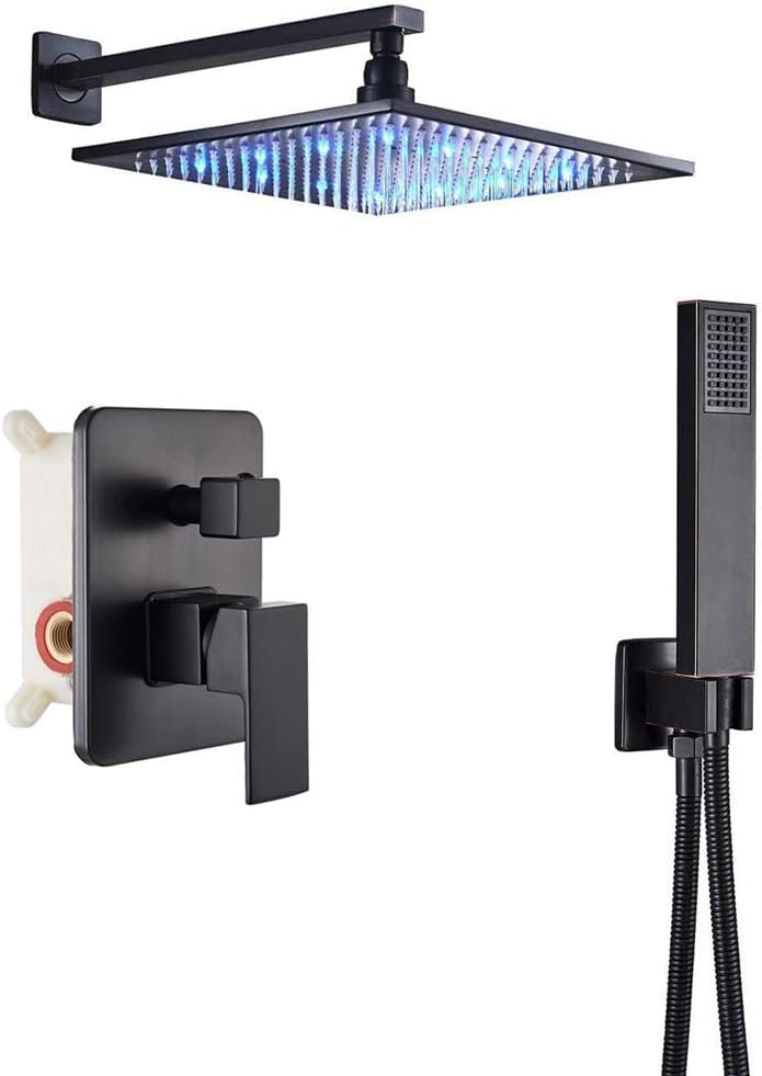 12" Square Rainfall Shower with Handheld Spray Chrome Finish N36823
