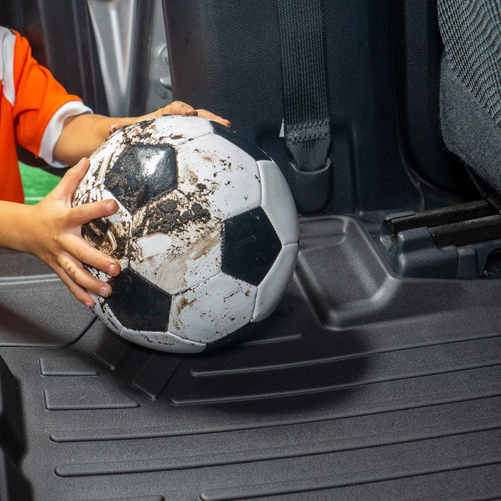2 Row Black Floor Mat Set for Crew Cab with Bench Seat C902641
