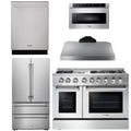 48 In. Dual Fuel Range, Range Hood, Refrigerator, Dishwasher, Microwave Drawer I259