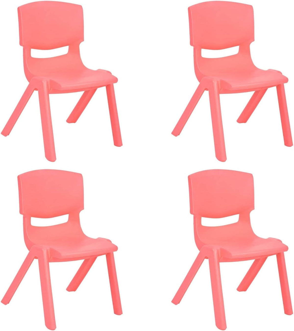 Stackable Plastic Kids Learning Chairs, Yellow, 2 Pack X5301