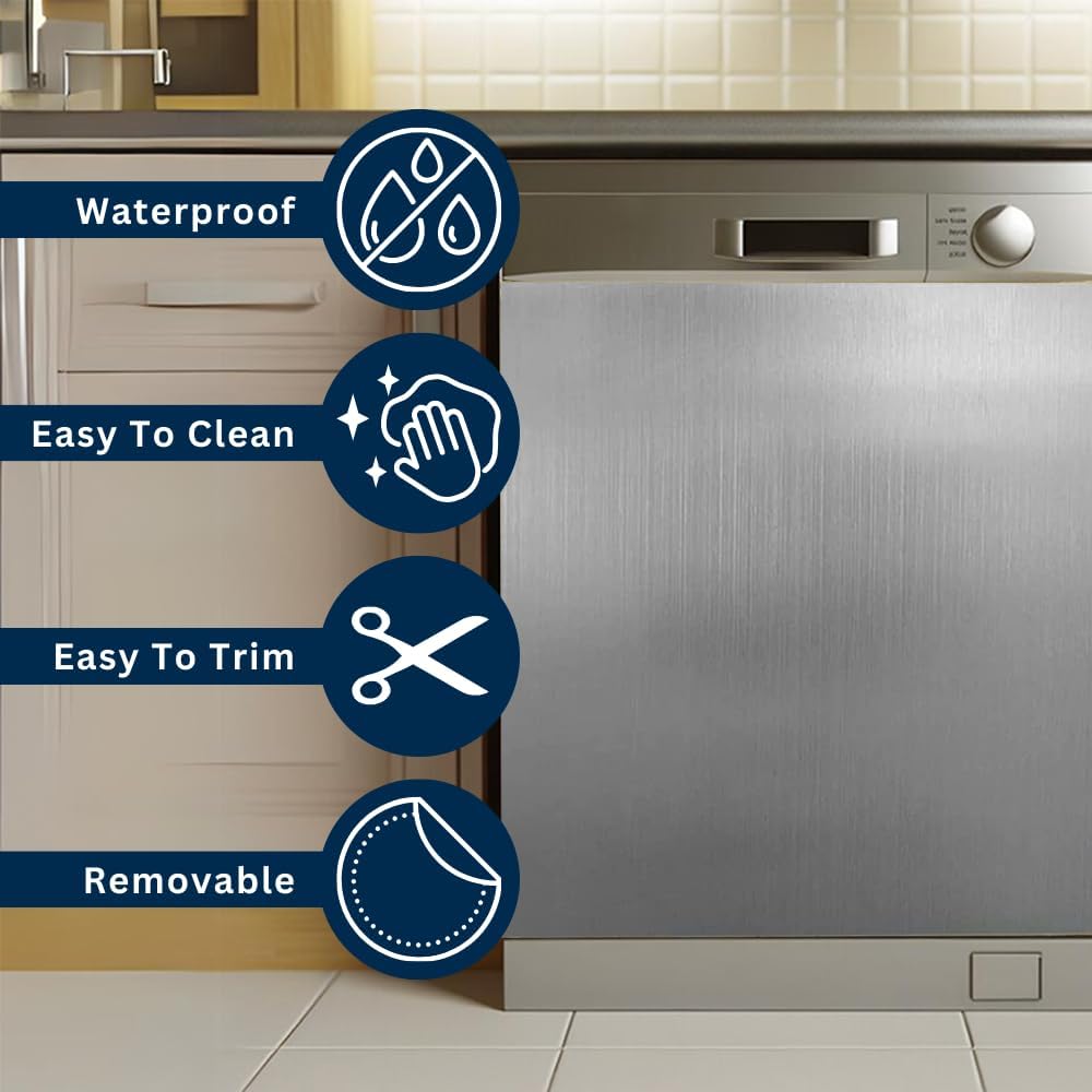 23.5” x 26” Stainless Steel Magnetic Dishwasher Cover V635