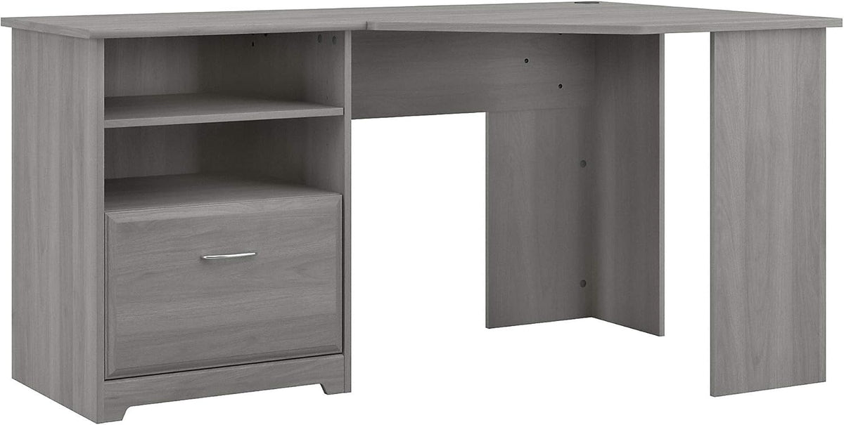 Linen White Oak Corner Desk O7753