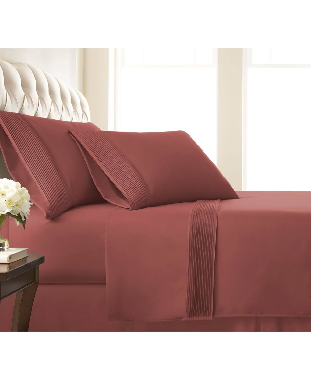 California King Dusty Rose Extra Deep Pocket Sheet Set R548