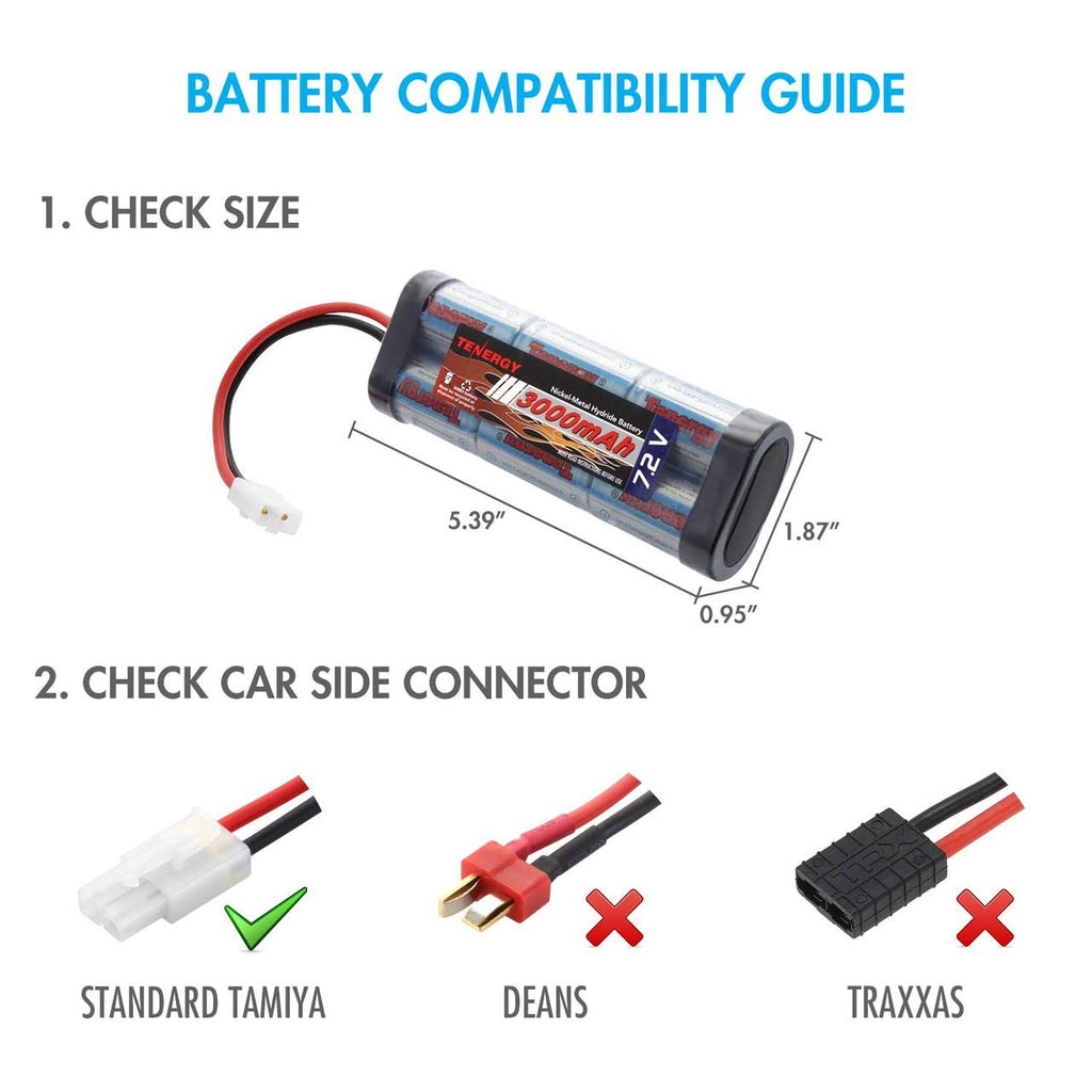 Combo: Universal Smart Charger 6V - 12V + 2 Pcs 7.2V NiMH 3800mAh Battery Packs V629372