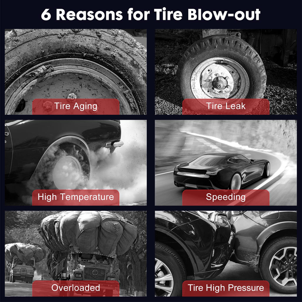 TPMS Sensor 315MHz+433MHz 2 in 1 Dual Frequency Tire Pressure Sensor Sets of 2 (Metal Valves) C4015
