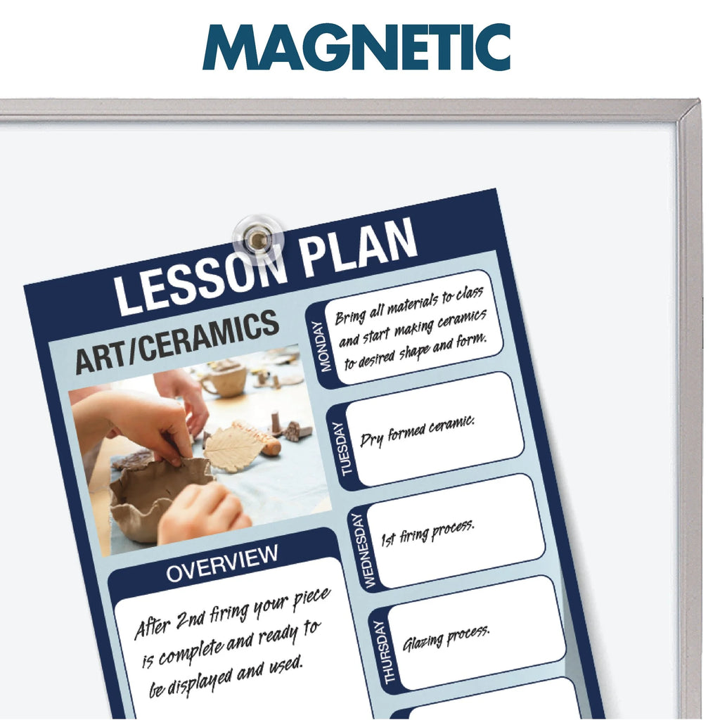 Porcelain Whiteboard 96 x 48 Magnetic Aluminum Frame H724